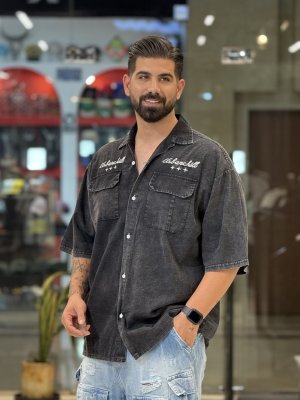 پیراهن جین کاغذی سنگشور گلدوزی3483