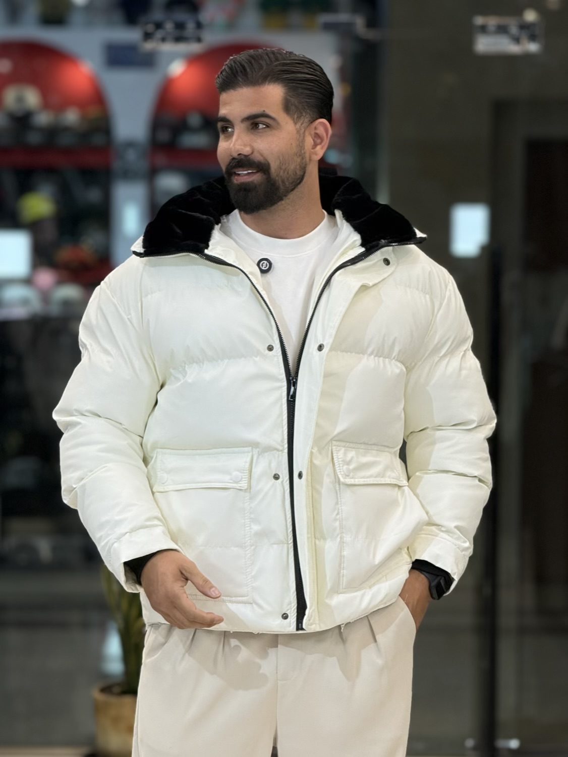 کاپشن وارداتی جلودوجیب3634