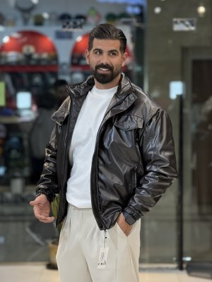 کاپشن وارداتی چرم داخل خز3635