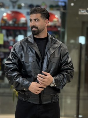 جکت چرم سرشونه رگلان3665
