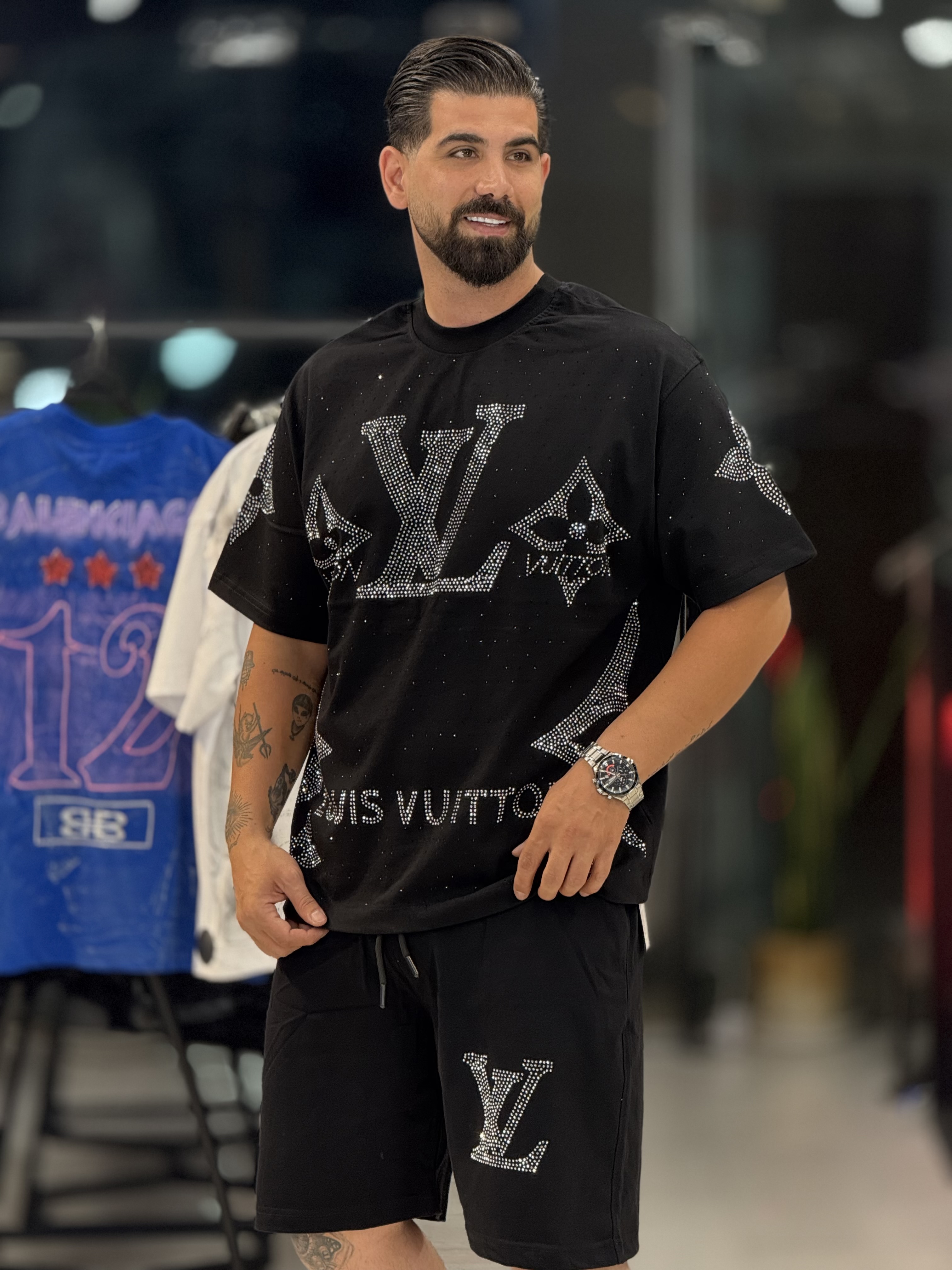 ست تیشرت شلوارک ال ولی فول نگین 1118