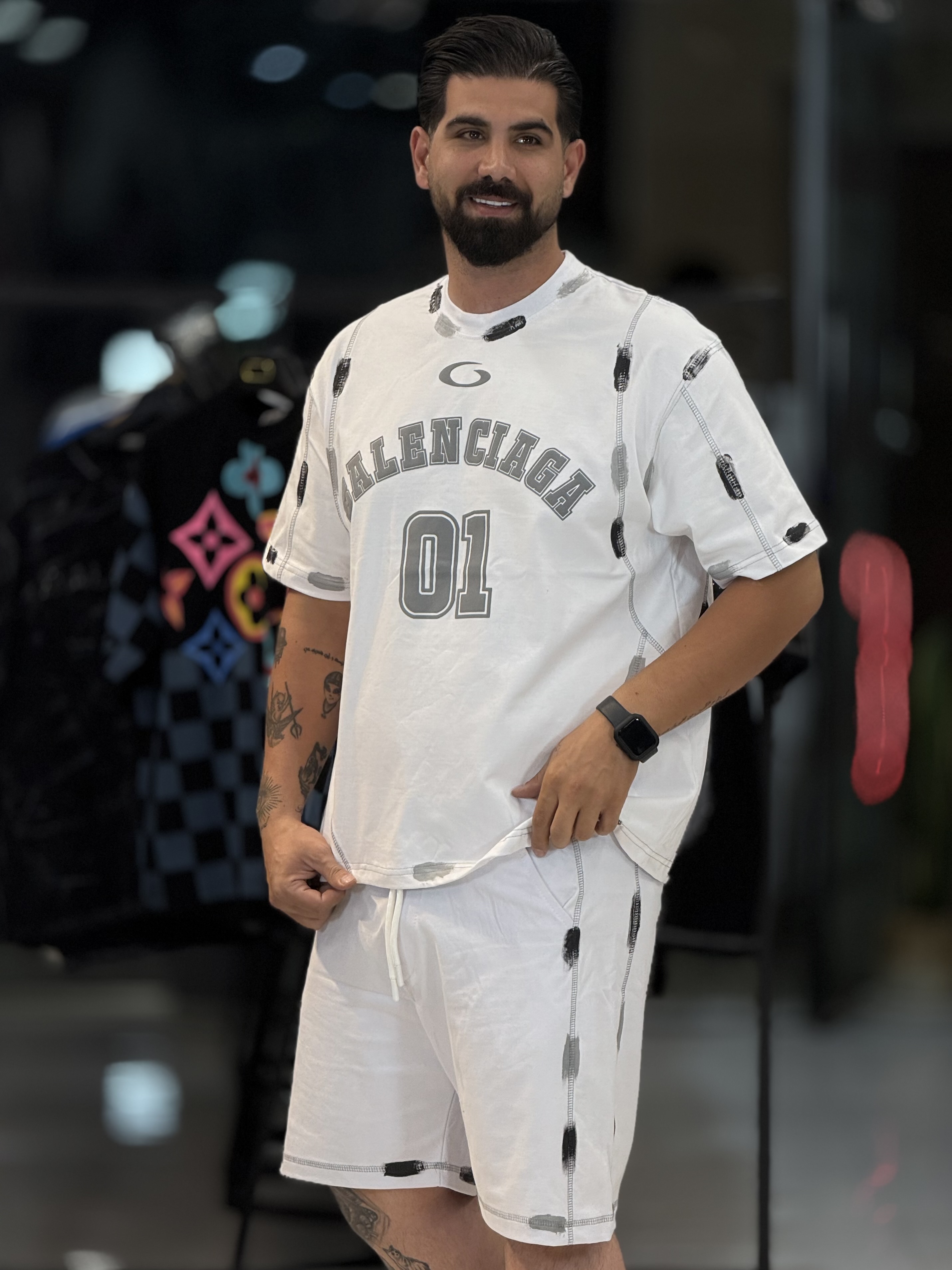 ست تیشرت شلوارک بالن چاپی 1121