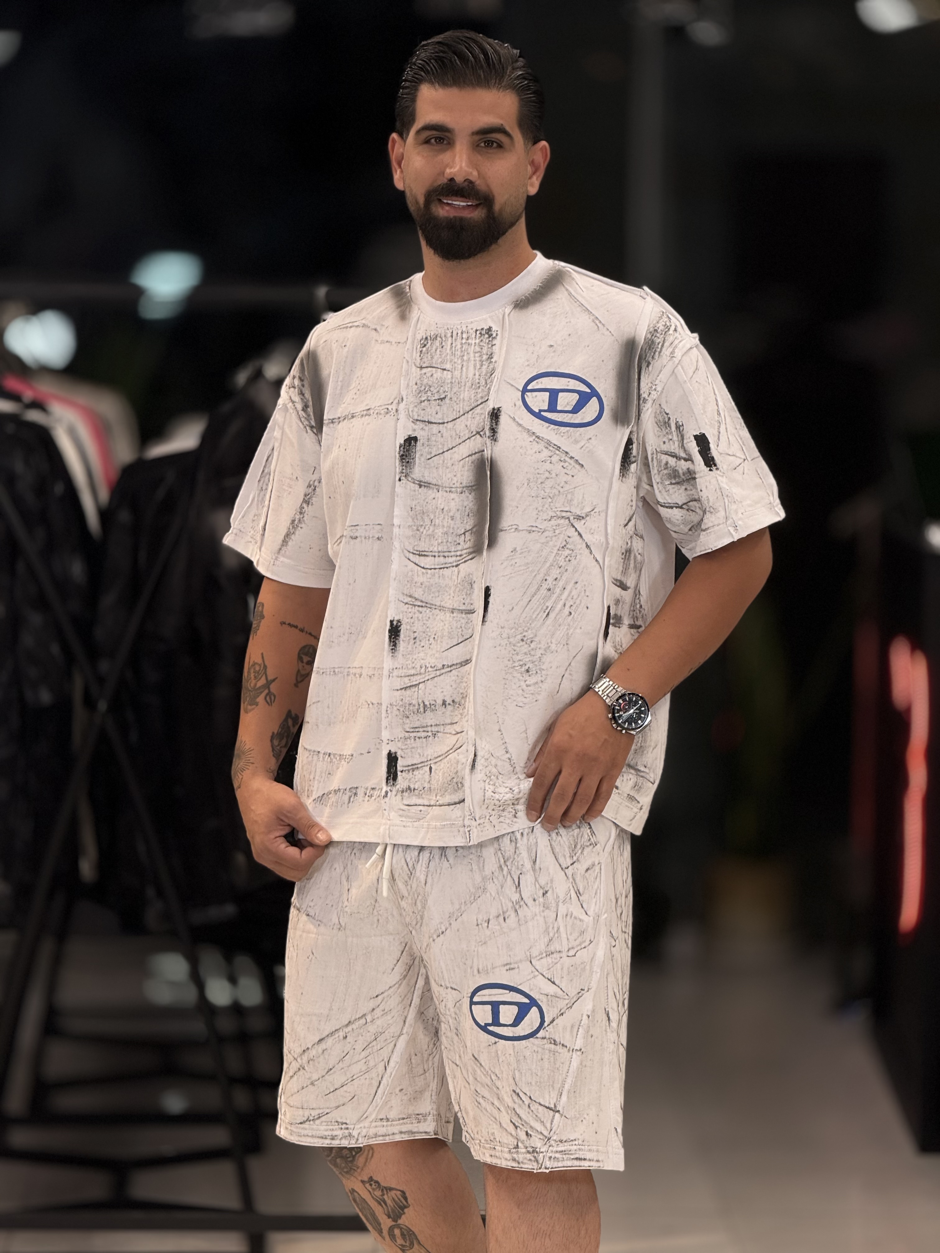 ست تیشرت شلوارک دیزل تیکه دوزی 1123