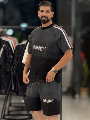 ست تیشرت شلوارک بالن نوارچاپی 1126