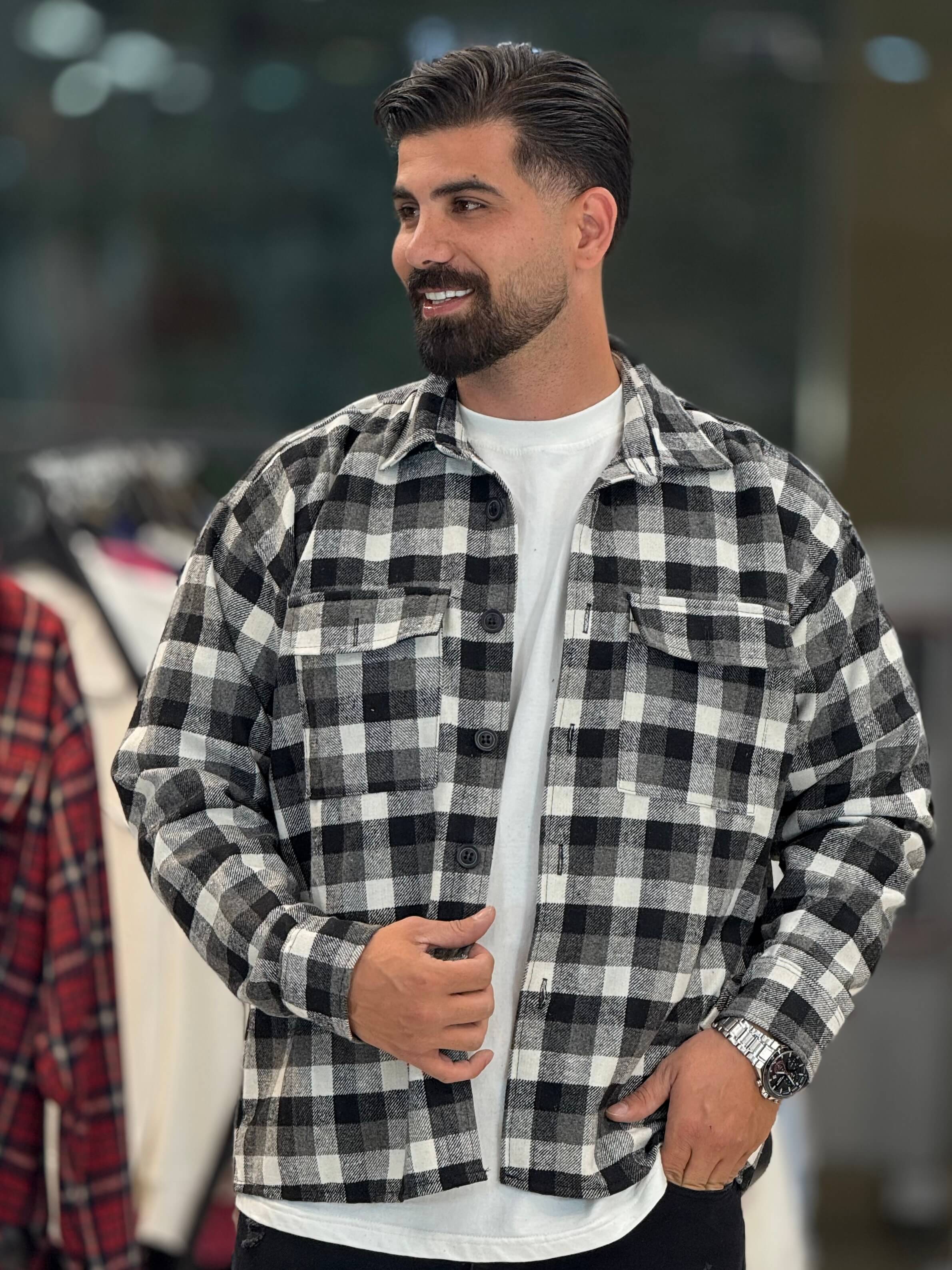 رنگ چهارخونه سفید طوسی