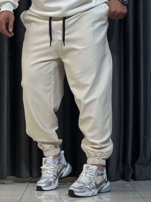 شلوارجاگر تک رنگ کرم1211