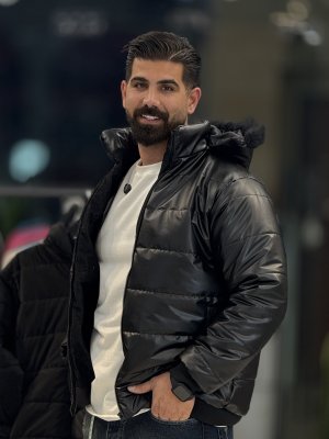 خرید محصول کاپشن چرم اکونومیک کلاه دار1282