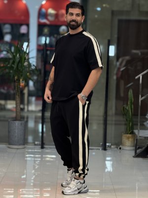 خرید محصول ست تیشرت شلوارک کنفی سادهL-1453