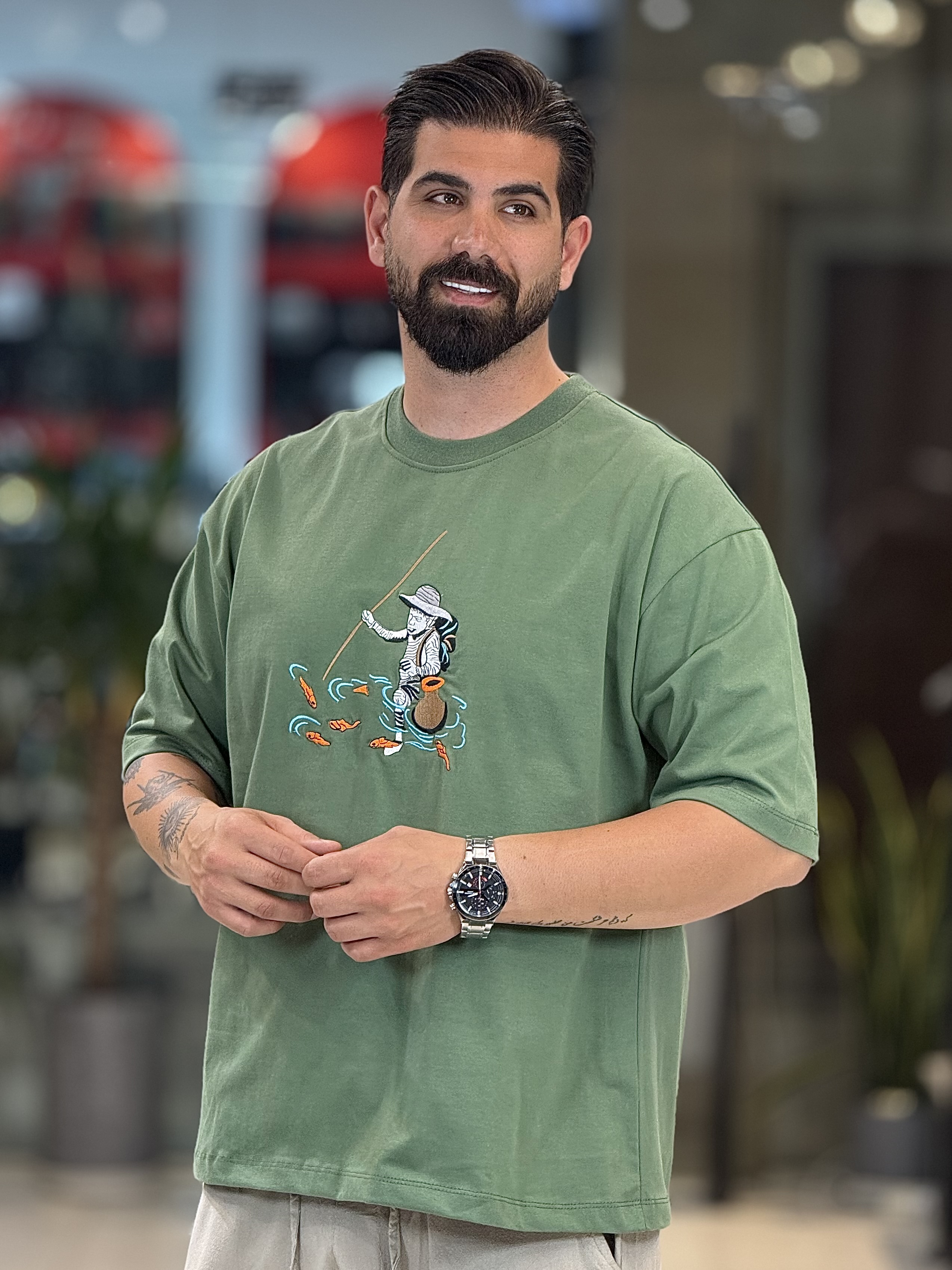 تیشرت گلدوزی ماهی 1473 V
