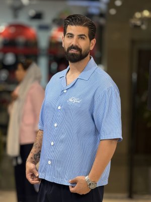 پیراهن راه راه گلدوزی1658